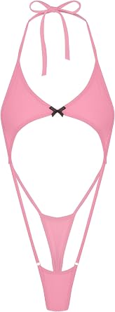 Moily Womens Extreme Micro One Piece Swimwear Sexy Monokini Backless Sling Sling Bodysuit Teddy Lingerie