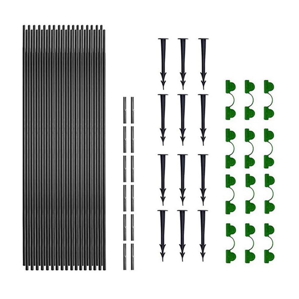 Ehwisbe 18Pcs Garden Hoops For Netting Tunnel, Garden Hoops Greenhouse Frame Flexible Tunnel Arch Crop Protection Hoops