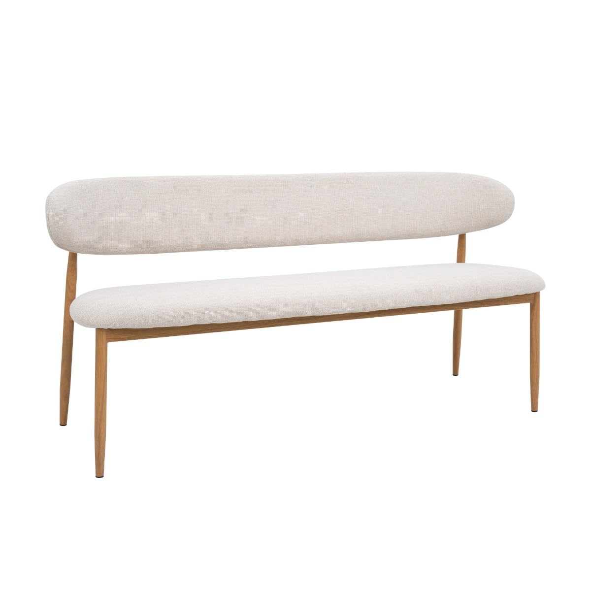 Giga Meubel Esszimmerbank Alexia | 180 cm | Beige/Natur | mit Rückenlehne