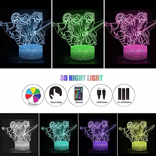 Kamado Tanjirou Demon Slayer Kids 3D Nachtlampje Optische Illusie Lamp met 16 Kleuren Afstandsbediening Veranderende… - Image 3