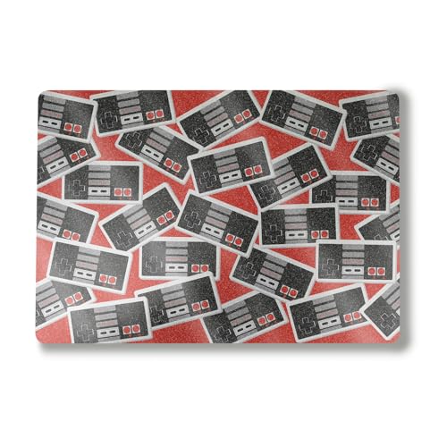 Image of Glossy Glitter Laptop Skin Compatible with Alienware M18 R2 (2024) - Retro Controllers 3 - Premium 3M Vinyl Protective Wrap Decal Cover - Easy to Apply | Crafted in The USA by MightySkins