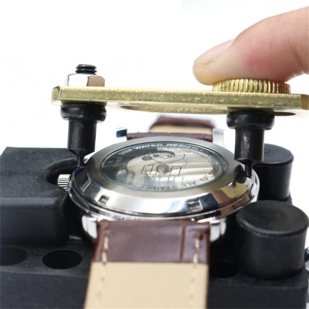 Kit di Riparazione per rimozione Chiavi con Chiave Inglese per Sostituzione della Batteria, apriscatole Regolabile per fondello dell'orologio