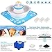 Automatic Fountain for Cats, LED 84oz/2.5L Stainless Steel Automatic Cat Water Fountain Dog Water Dispenser with 1 Silicone Mat for Cats, Dogs, Multiple Pets (Blue)
