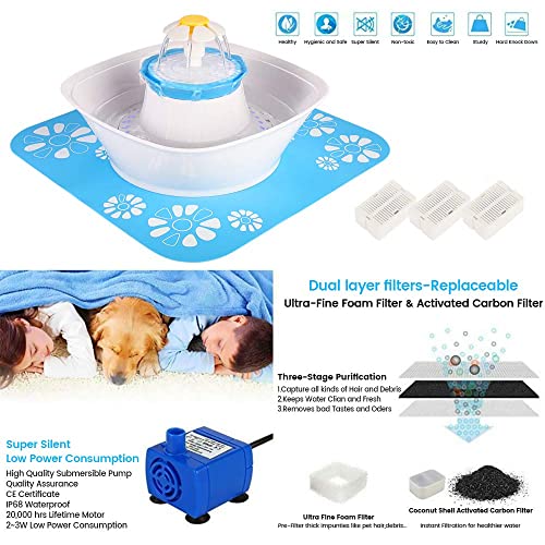 Fuente automática para gatos de acero inoxidable 2.5L miniatura 3