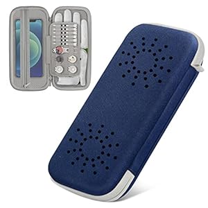 Golf Accessories Holder, Gloves Case with Soft Shaper Divider and Airflow Holes, Hard Organizer with Storage Slots for Phone Tees Divot Tools Ball Markers, Gift for Men Women Golfers