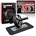 Playmakers Bauchtrainer mit Kniematte und Deutscher Videoanleitung | Bauchroller für Bauchmuskeltraining | Ab Roller, Ab Wheel, Abdominal Roller für Bauchmuskeln und Fitness