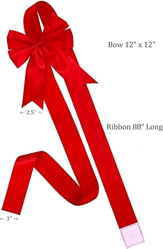 Miniatura 3 de Kovot Juego de 8 lazos colgantes de cinta para decoración navideña para armarios de cocina, detrás de sillas, puertas, barandillas y ventanas, 4