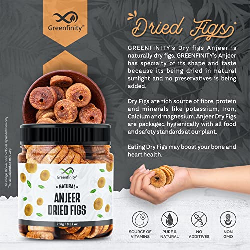 Image of GreenFinity Premium Afghani Anjeer - 250Gm * 3 | Dried Figs | [Pack Of 3]