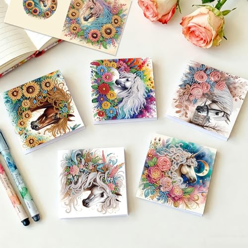 Image of 24 Pack DIY Diamond Art Greeting Cards Surprise, 5D Diamond Painting Card Kit with Envelopes for Adults, Handmade Crystal Rhinestone Art Card Craft Gift, Diamond Art Birthday Christmas Thank You Cards