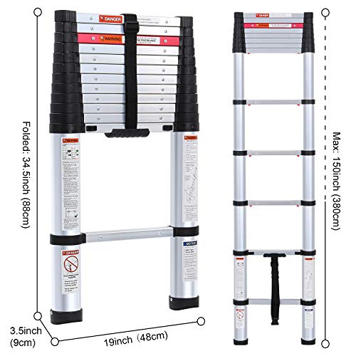 Lionladder 12.5FT ANSI Certified Type I Aluminum telescoping ladders