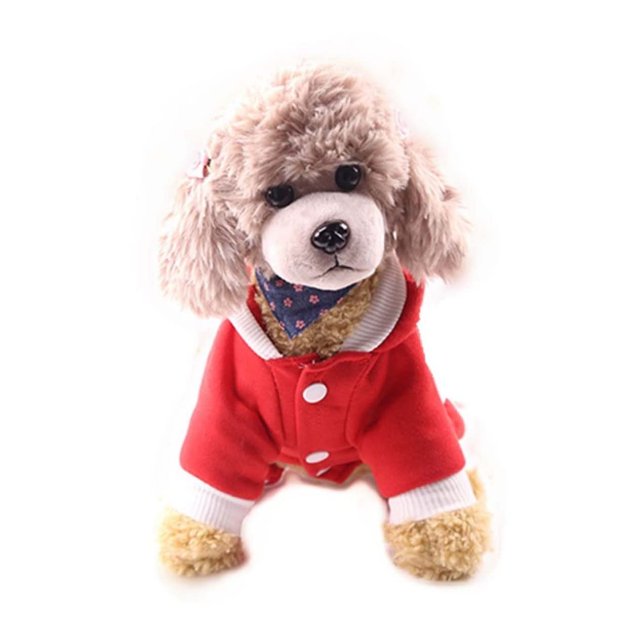 Mipcase 3 Pz felpa con cappuccio per cani di babbo natale per cani costume da cane natalizio abbigliamento natalizio costume di natale giacca per animali domestici di Natale rosso