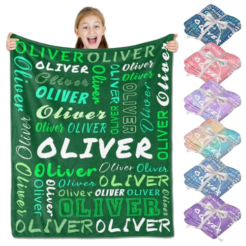 Image of PUREFLY Ships Next Day-Personalized Blanket for Kids- Custom Blanket with Name for Teen Girls and Boys, Birthday Gifts for Women and Men, Customized Flannel Throw, Christmas Blankets Gifts for Baby