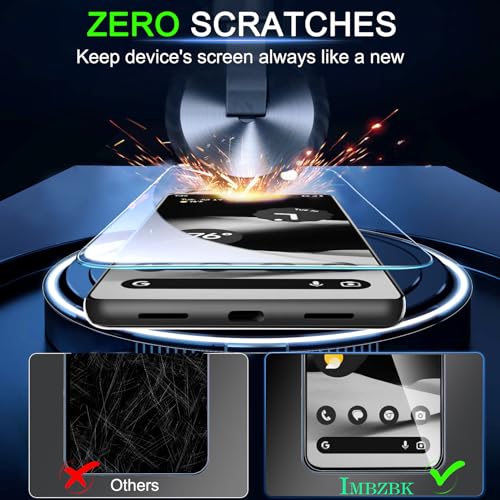 IMBZBK 3 Pack Screen Protector for Google Pixel 8 Pro Tempered Glass with 3 Pack HD Camera Lens Protector Accessories - Image 2