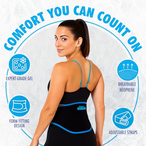 Image of Perfect Remedy Back Ice Pack Wrap for Pain Relief, Ice Packs for Injuries Reusable with 2 Gel Inserts for Lumbar Pain, Sciatica, Coccyx, Surgery Recovery, Herniated Disc Relief, Hot & Cold Therapy