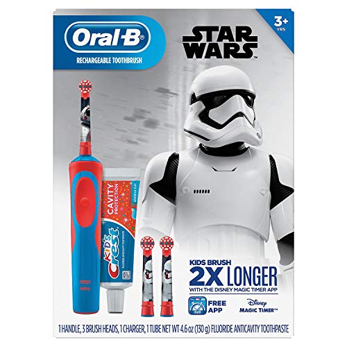 Oral-B Kid's Star Wars Rechargeable Electric Toothbrush and 4.6 oz Crest Toothpast