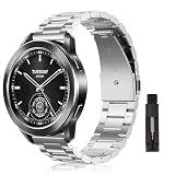 SeGinn Bracelet Métal pour Xiaomi Watch S5/5/S4/S4 Sport/2/2 Pro/S3/S1 Pro, Acier inoxydable 22 mm de remplacement pour Redmi Watch 5 Active/5 Lite, Mi S1 Active/Mi S1   Argent