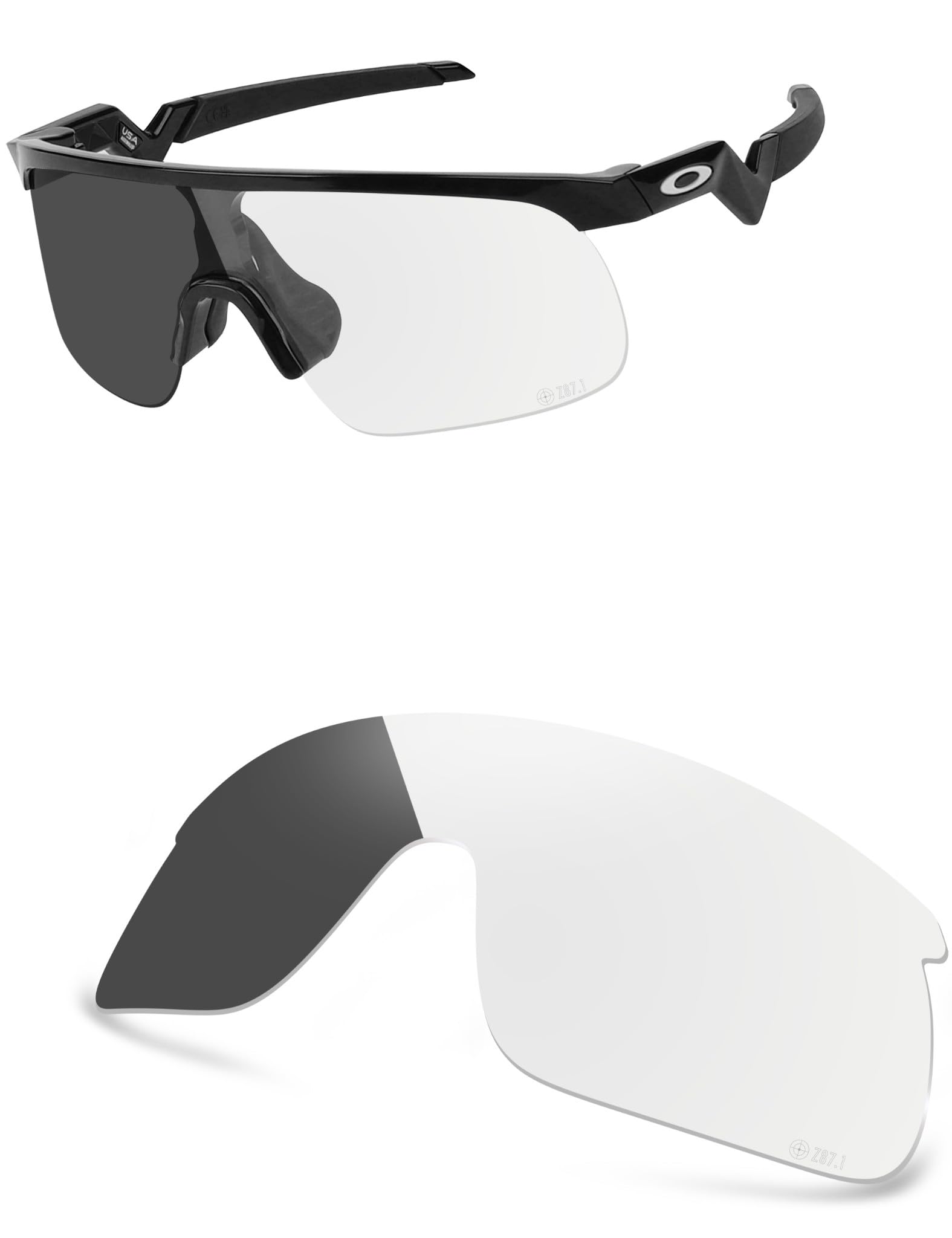Lentes de repuesto ANSI Z87.1 para gafas de sol Oakley Resistor OJ9010, protección UV y resistentes a los impactos