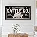 Awesometik Personalized Cattle Co Sign Canvas - Cow Wall Art, Custom Name Sign Canvas Print, Cow Wall Decor Gift For Farmer, Ranch Style Decor For Living Room & Bedroom - Vintage Style, Cows