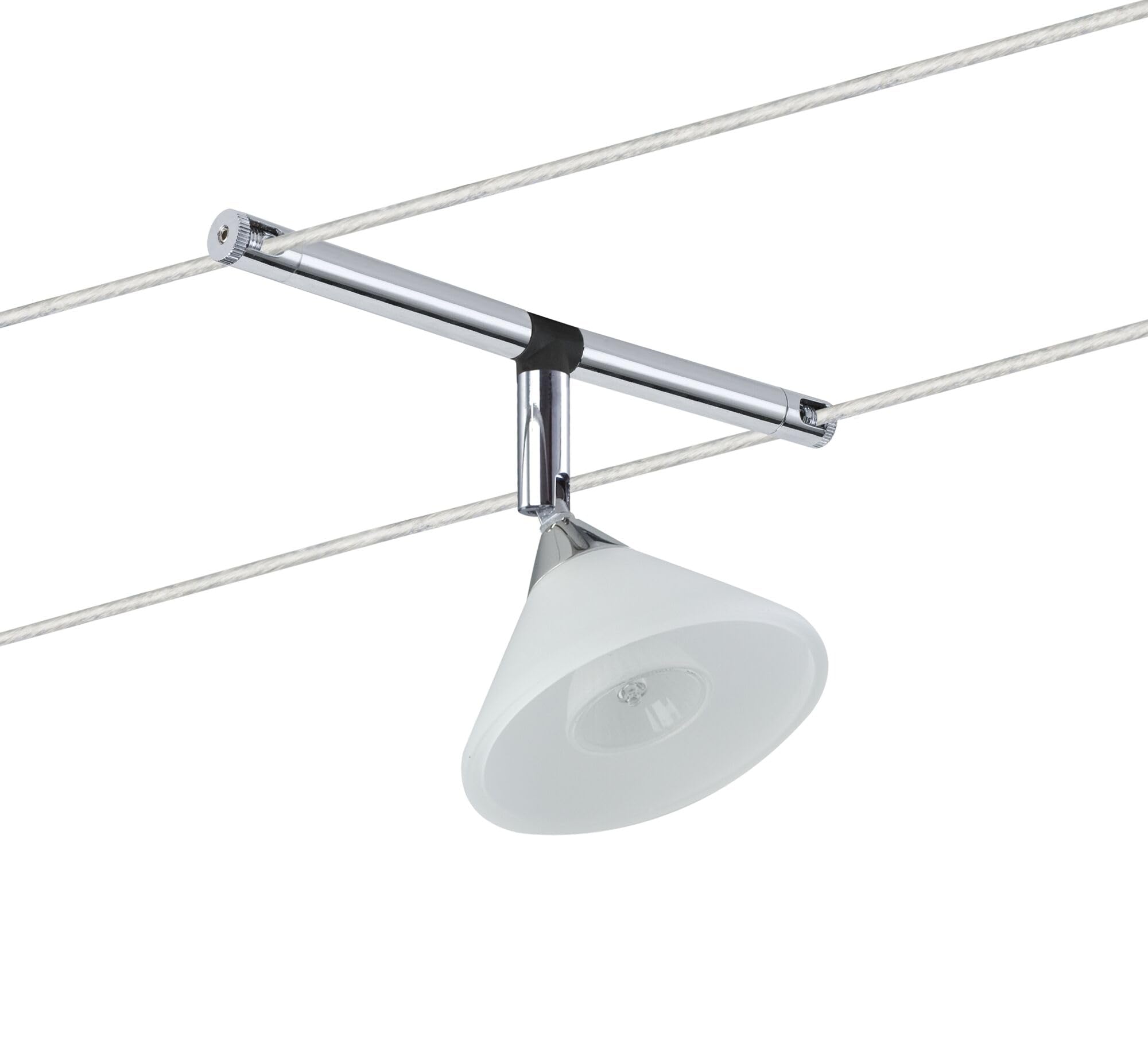 Paulmann Colmar Spot Erweiterung Seilleuchte Chrom/Satin max.10W Drahtseilsystem ohne Leuchtmittel 5er-Pack