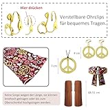 cuteDIY Kostüme Übergröße Faschingskostüme Damen 70er Jahre Karneval Kostüm Hippie