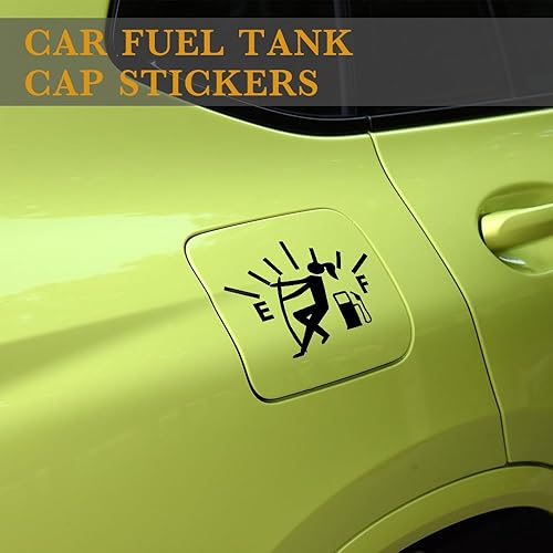 Miniatura 3 de Calcomanías para tapa de tanque de combustible de automóvil, calcomanía para tapa de indicador de combustible de automóvil, calcomanías divertidas