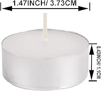 Vista 3 de 10 Pack Tealight Candles Smokeless Unscented Small Tea Lights Candles Bulk 4.5 Hours Burn Time Dripless Paraffin Tea Candles for Shabbat, Weddings