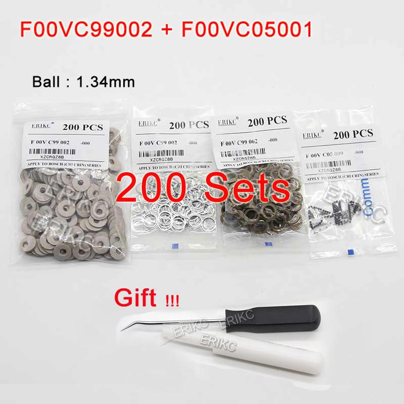 For Bosch F00VC99002 Diesel Injector Valve Repair Kits Steel Ball F00VC05001 1.34mm Fuel Injector Ball Kit - (Color: F00RJ02177(ball 001))