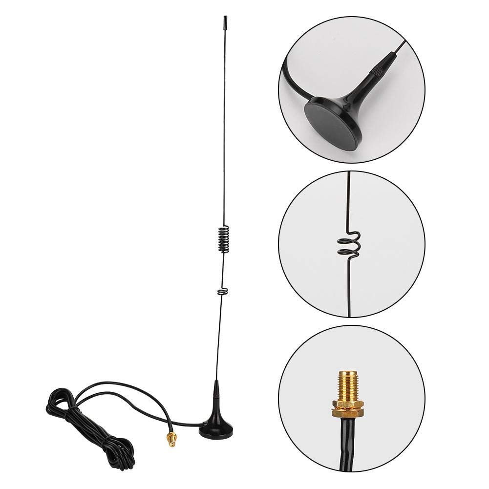 Antena Walkie Talkie, dwuzakresowa samochodowa antena radiowa VHF/UHF SMA Jack do UV-5R.