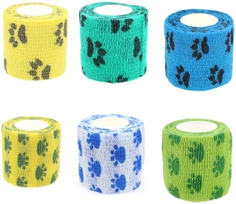 KEQCQE Cohesive Bandage Self Adherent Wrap Athletic Tape Breathable Vet Tape First Aid Tape for Dogs Cats Horses Birds & Wrist Healing Ankle Sprain Swelling - 1