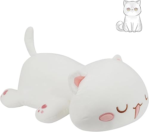 Miniatura 10 de AFAN Muñeca de peluche súper suave y linda para gato almohada para acompañar a la muñeca durmiente ojos redondos grises 256in259 pulgadas