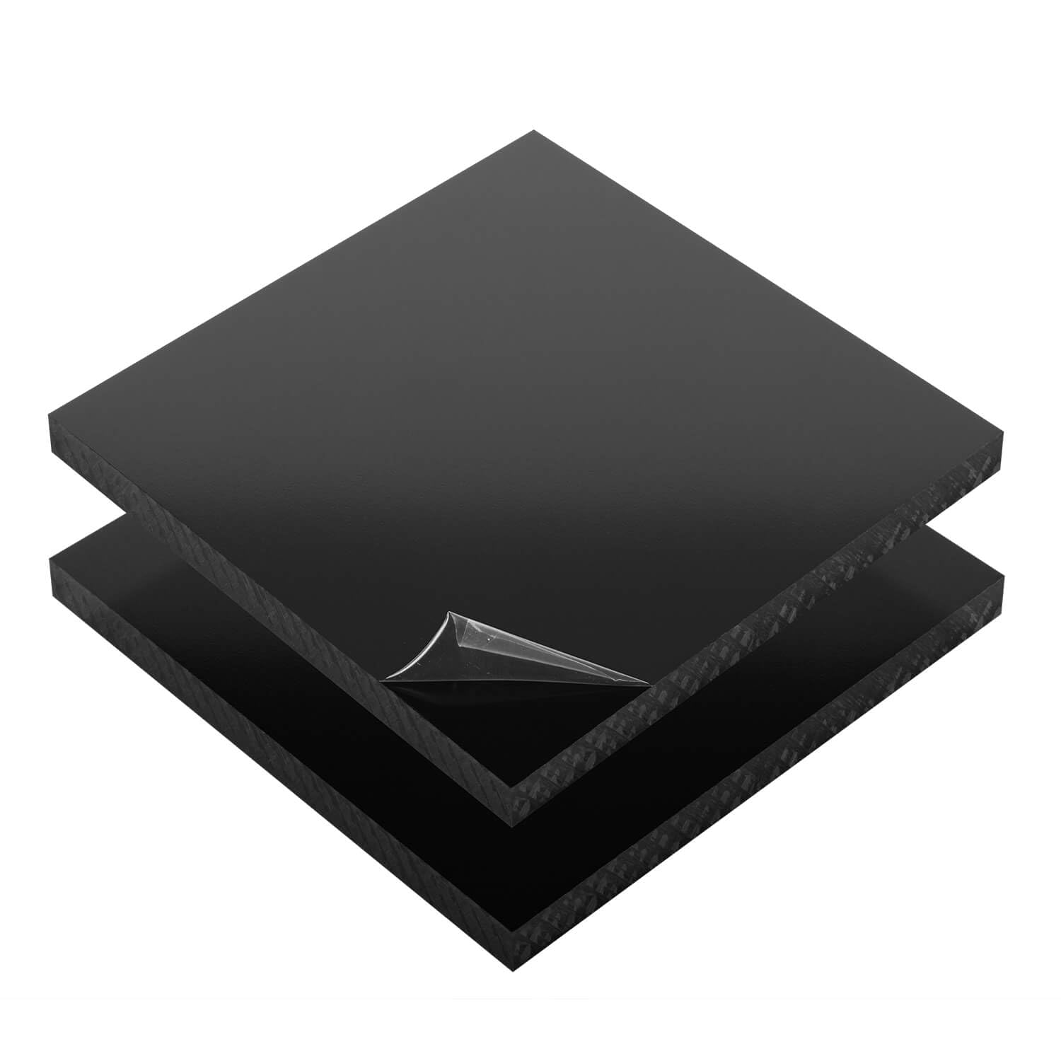 Placa de plástico ABS negro 10mm plancha rígida de 20 x 30 cm para paneles de protección pack de 2 1