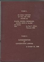 An Early History of the Law Firm Known as Ahlers, Cooney, Dorweiler, Haynie, Smith & Allbee B00JNWQ5GY Book Cover