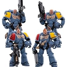 JOYTOY Warhammer 40k Space Wolves 1/18 Action Figure Space Wolves Battle Hunter Pack Set of 4 Figures 4.8inch Collectible Action Figures Kits
