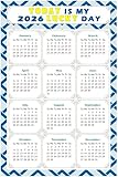 2026 Magnetic Calendar - Calendar Magnets - Today is my Lucky Day - (Fade, Tear, and Water Resistant) - Themed 035 (5.25 x 8)