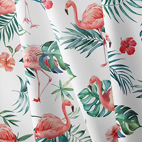 Tropical Palm Leaf Oval Tablecloth 60X84Inch, Summer Watercolor Flamingo Table Cloth,Waterproof Wrinkle Resistant Durable Polyester Tablecloth For Indoor And Outdoor, Holiday Kitchen Dining And Party #TOP4