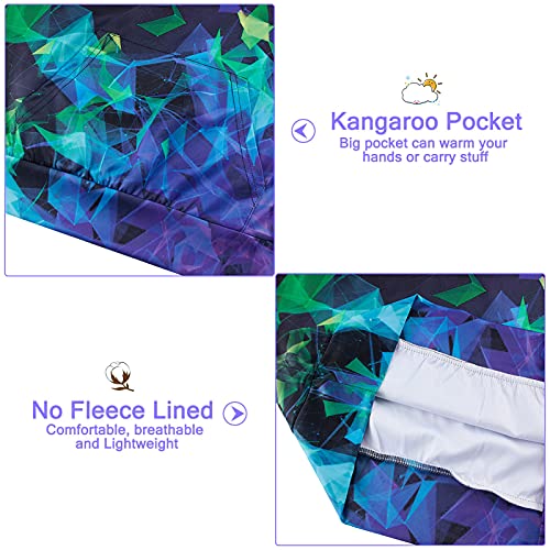 Raisevern Girls Boys Hoodies Cool Hooded Sweatshirt Casual 3D Pullover Hoodie For Kids Long Sleeve Hoodie Novelty Colorful Geometric Soft Hoody With Pockets 14-16 Years #TOP5