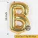 Gold Happy Birthday Balloon Banner Set - Large, Pack of 43 | Star and Heart Mylar Balloons | Pink, Gold and White Latex Balloons | Gold Happy Birthday Decorations | Gold Theme Birthday Party Supplies