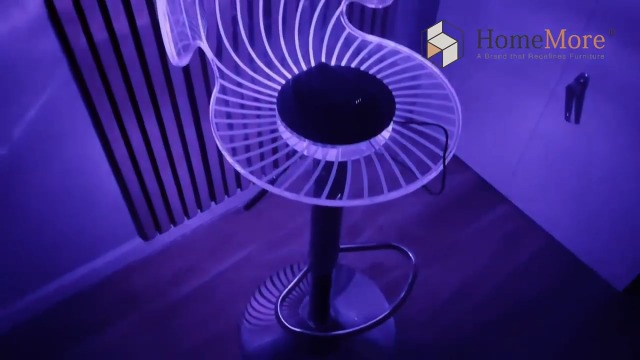 Butaco LED con altura ajustable y giro, moderno con iluminación RGB para barra o cocina HOMEMORE miniatura 6