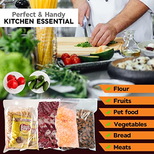[ 50 Bags ] - Jumbo Size 5 Gallon Storage Bags, Extra Large Clear Freezer Or Food Storage Bags, Great For Travel, Moving & Organization, Size 18"X 20", 2 Mill Thick, Pack Of 50 #TOP7