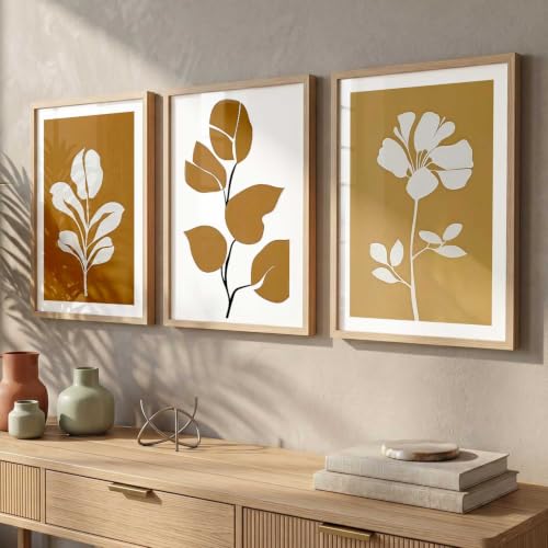 Image of kotart Boho Art Home Decoration Painting | Paintings With Frame For Living Room Bed Room Hotel Wall Decor Digital Reprint Set of 3 (13X17 inch)