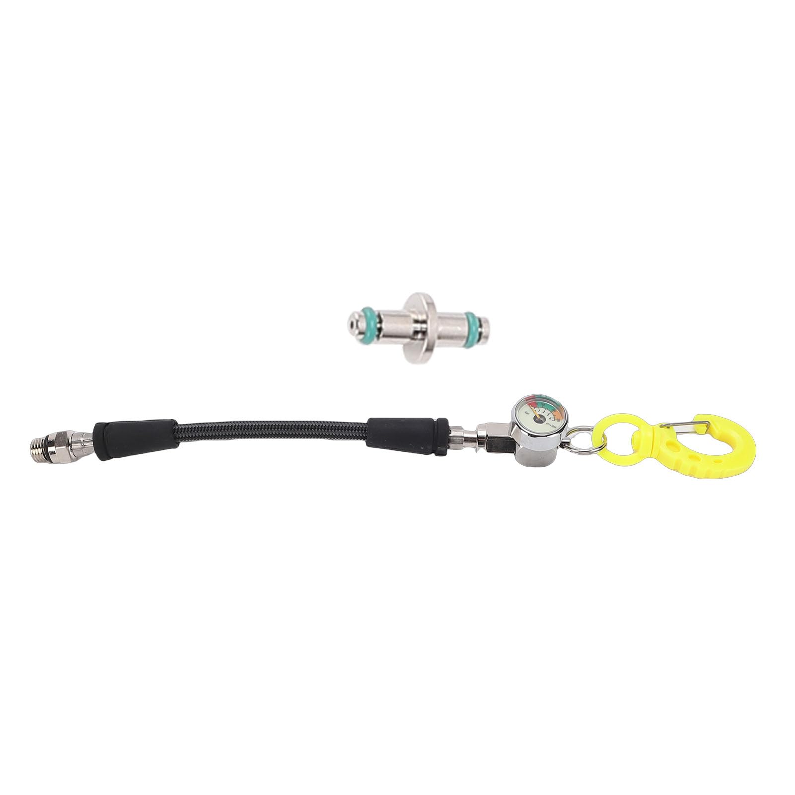 Manometro per Immersione Sommergibile Misuratore di Pressione Subacquea Affidabile per Subacquei Accessori in Fibra di Carbonio ABS in Acciaio Inossidabile (15 cm)