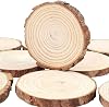 Unfinished Natural Wood Slices with Bark 20 Pcs 3.5-4 inch Craft Wood kit Circles Crafts Christmas Ornaments Rustic Wedding Decoration DIY Crafts for Crafts #1