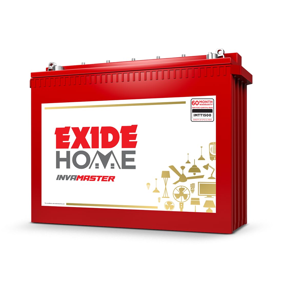 EXIDE INVA Master IMTT1500 150Ah 12V Tall Tubular Inverter Battery | Ideal for Home, Office & Shops | Long Backup & Low Maintenance | Leak Resistant | 60 Months Warranty
