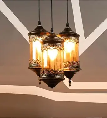 GAUVIK 201 Antique Modern Pendant Lamp/Hanging Lamp/Ceiling Light for Bedroom, Living Room- Golden Antique,Corded Electric