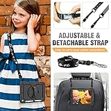 SEYMCY for iPad 9th/8th/7th Generation Case 10.2 inch, Shockproof Sturdy Cover with 360° Rotating Hand Strap & Stand, Screen Protector, Shoulder Strap, Pen Holder for iPad 9/8/7 gen 2021~2019, Black - Image 6