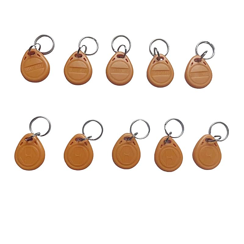 125khz Key fob Access RFID tag em4100 RFID Key (Pack of 10) (Orange)