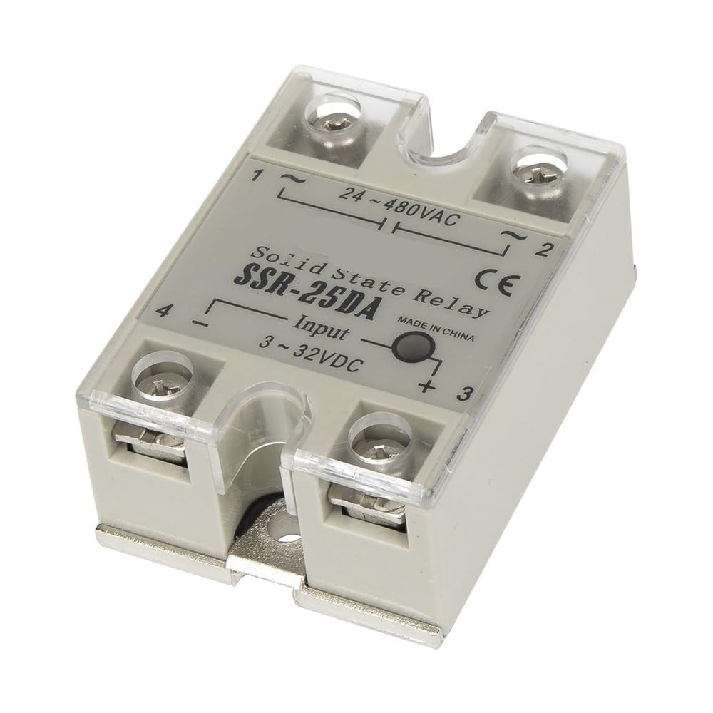 YLQUXEUV SSR-25DA single phase DC to AC 25A 480V SSR 25DA solid state relay SSR-25DA-H