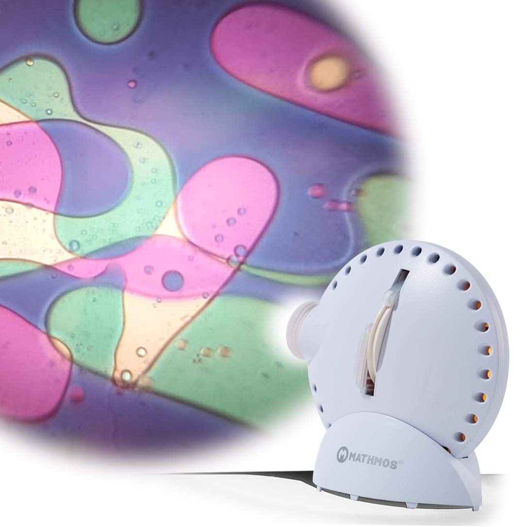 MATHMOS Lava Lamp Projector in White – Violet/Green