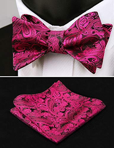 Image of Alizeal Mens Paisley Adjustable Bow Tie Set