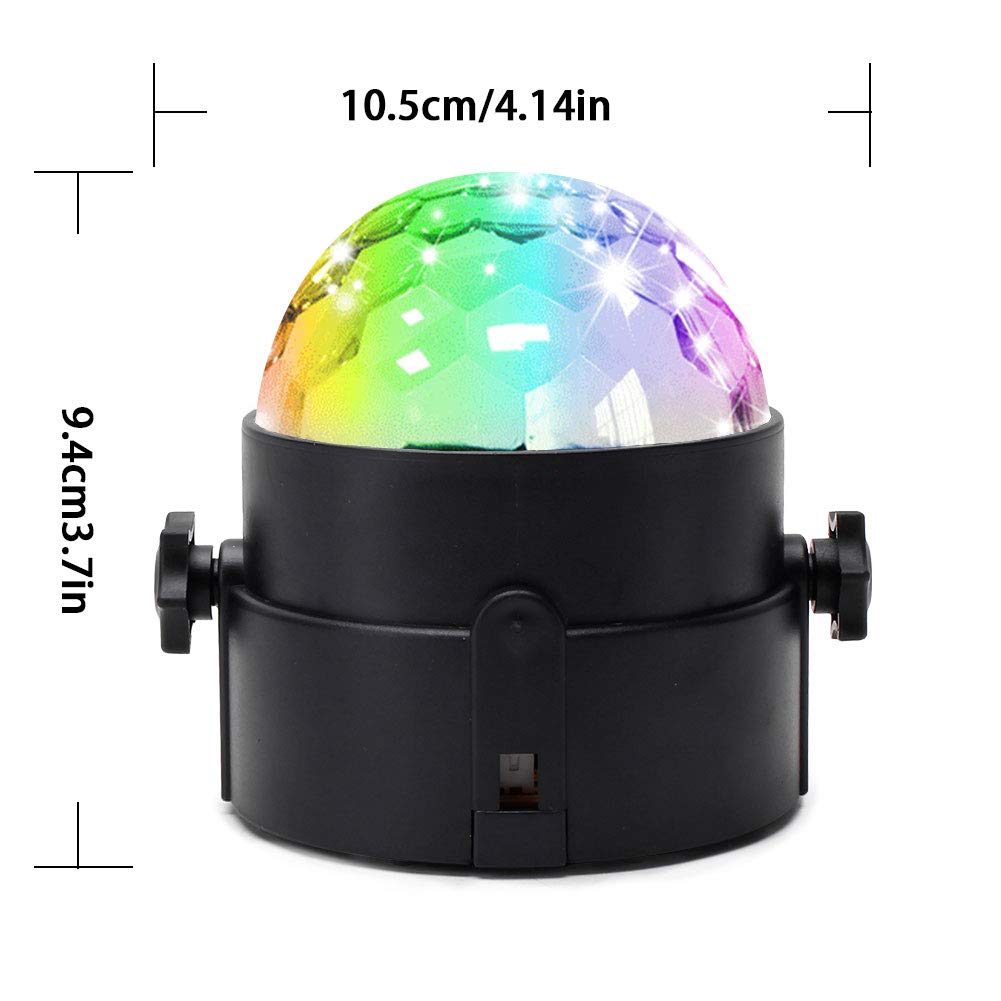 Lumières disco U 'King, télécommande DJ Party Lights 3 W 7 couleurs lumière stroboscopique activée par le son lumières de fête pour Noël, pub, mariage, club, spectacle